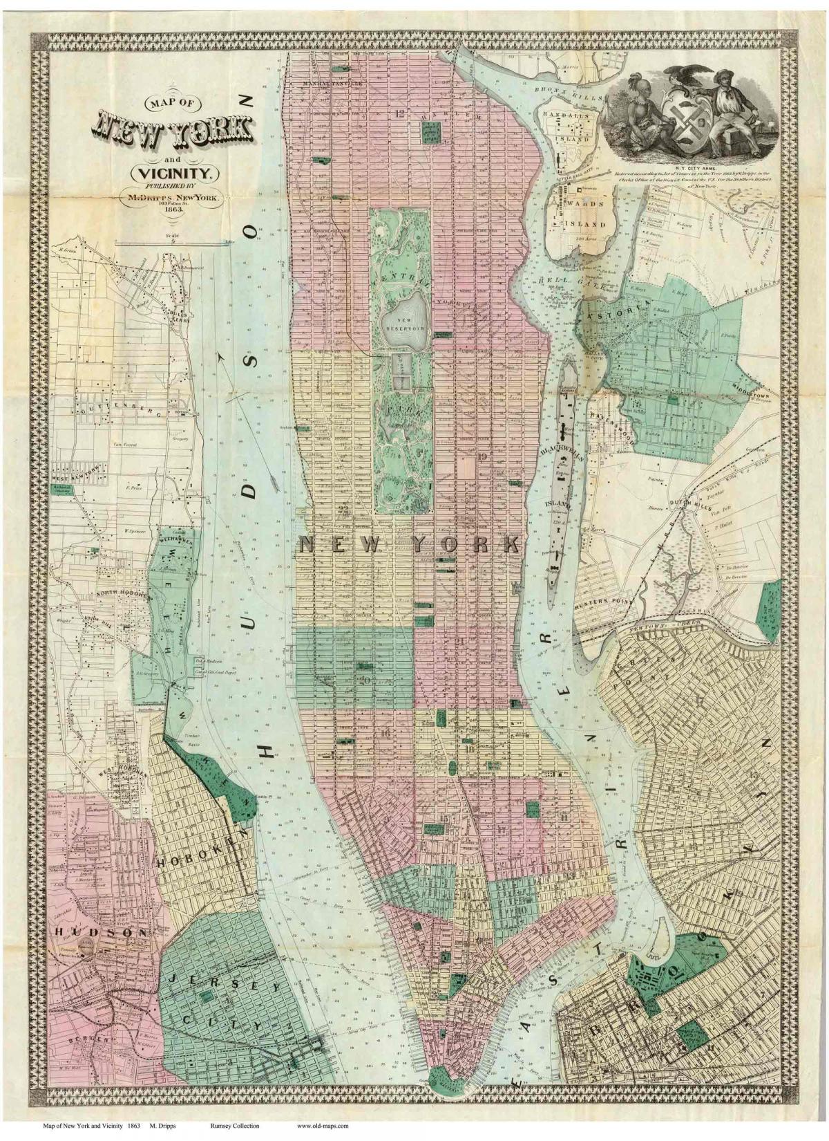 Plan historique de Manhattan