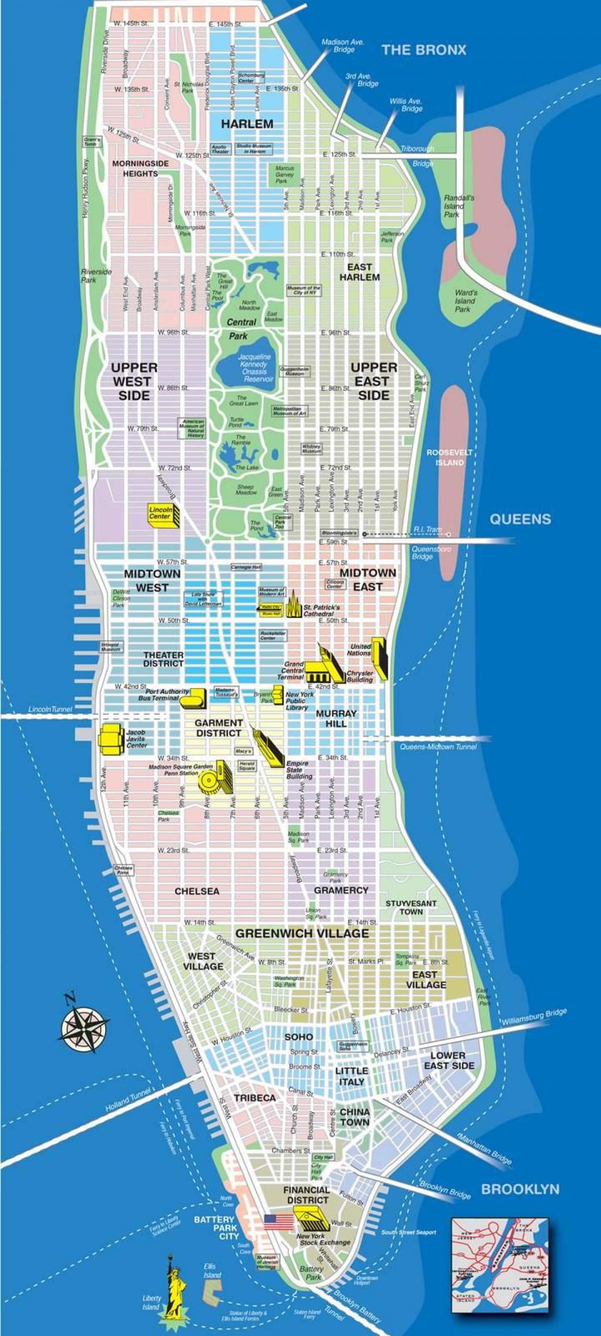 Plan de la ville de Manhattan